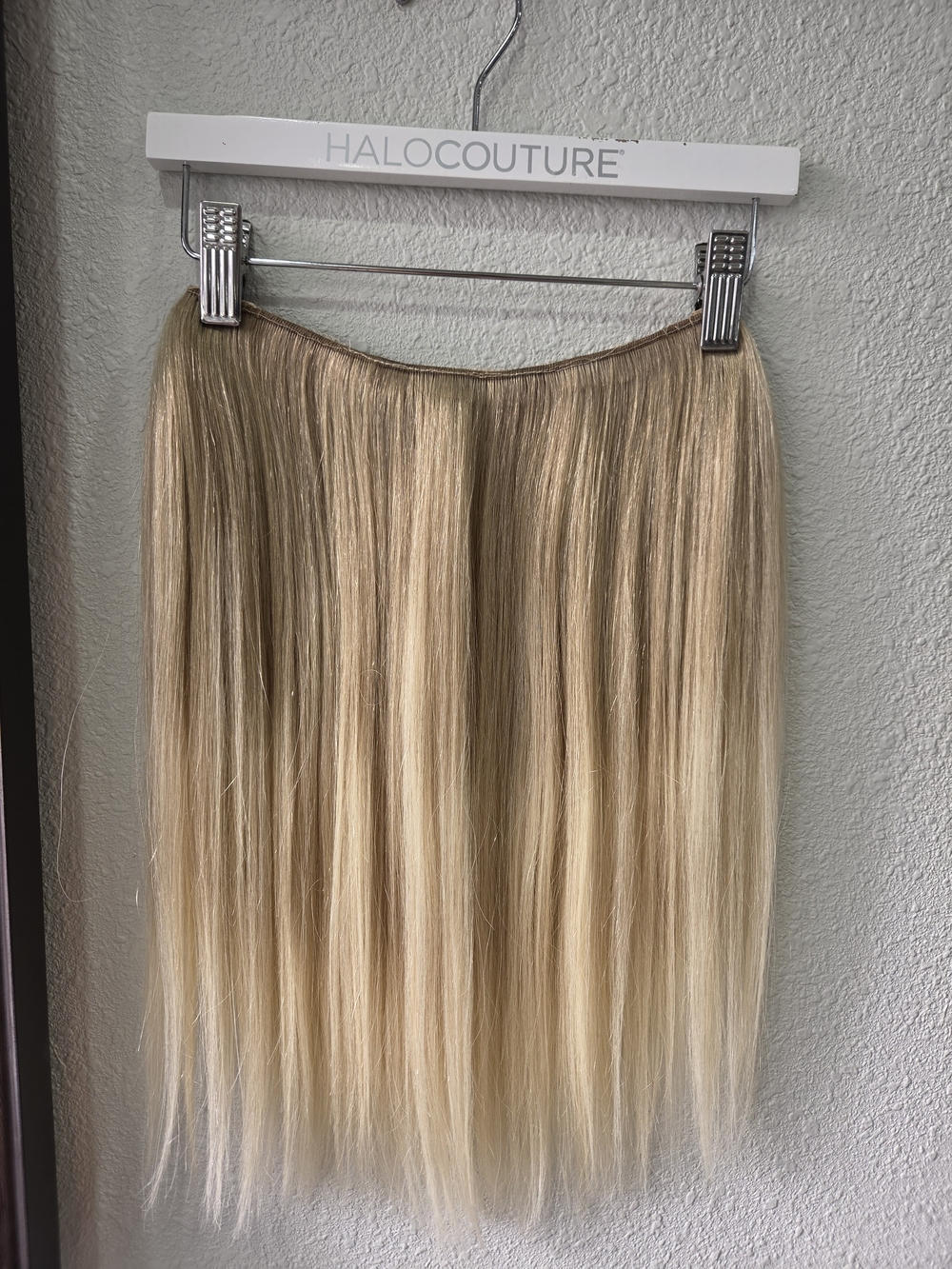 Layered Blonde Halo Hair Extensions